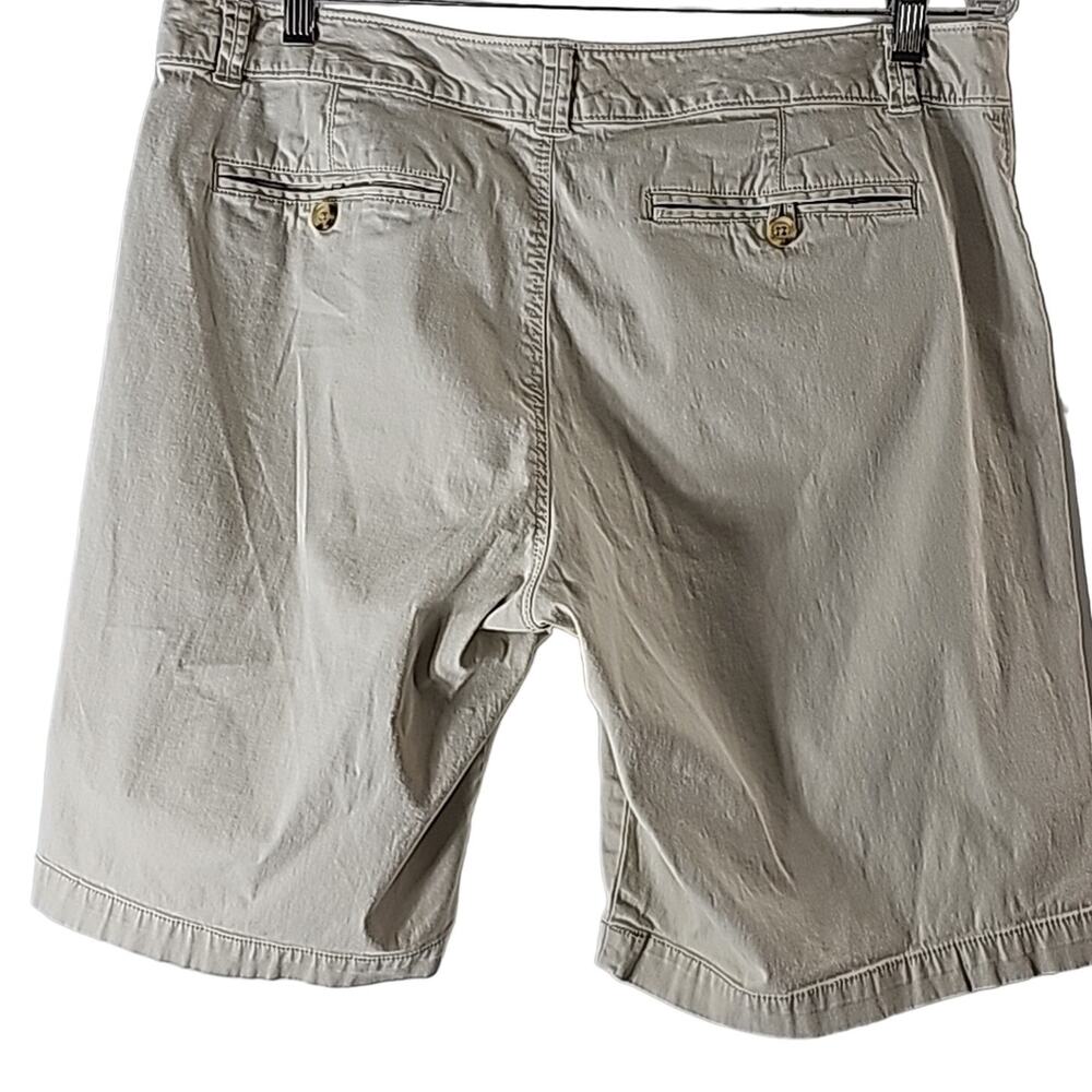 Womens Sz 14 Kacki Shorts Modest Neutral Pockets Casual Classic Dockers - Picture 2 of 11